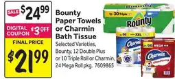 Stop&Shop Bounty Paper Towels or Charmin Bath Tissue offer