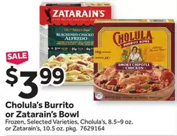 Stop&Shop Cholula's Burrito or Zatarain's Bowl offer