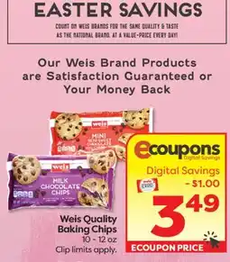 Weis Markets Weis Quality Baking Chips offer
