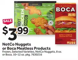 Stop&Shop NotCo Nuggets or Boca Meatless Products offer