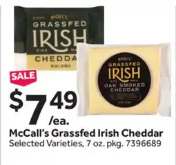 Stop&Shop McCall's Grassfed Irish Cheddar offer