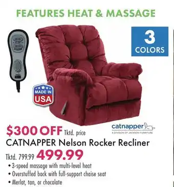Boscov's CATNAPPER Nelson Rocker Recliner offer