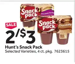 Stop&Shop Hunt's Snack Pack offer