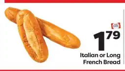 Weis Markets Italian or Long French Bread offer
