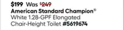 Lowe's Champion White 1.28-GPF Elongated Chair-Height Toilet offer