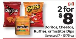 Weis Markets Doritos, Cheetos, Ruffles, or Tostitos Dips offer