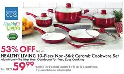 Boscov's HEALTHY LIVING 10-Piece Non-Stick Ceramic Cookware Set offer