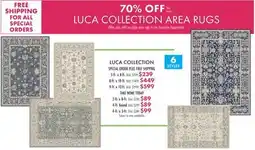 Boscov's LUCA COLLECTION AREA RUGS offer