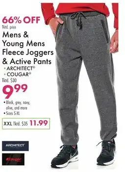 Boscov's Mens & Young Mens Fleece Joggers & Active Pants offer