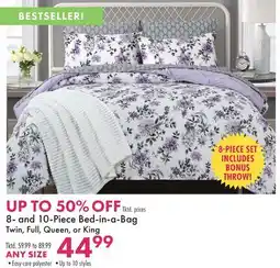 Boscov's 8- and 10-Piece Bed-in-a-Bag Twin, Full, Queen, or King offer