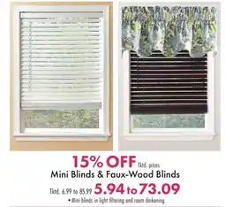 Boscov's Mini Blinds & Faux-Wood Blinds offer