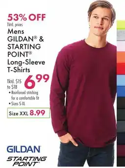 Boscov's Mens GILDAN & STARTING POINT Long-Sleeve T-Shirts offer