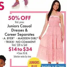 Boscov's Juniors Casual Dresses & Career Separates offer