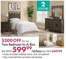 Boscov's Twin Bedroom In-A-Box offer