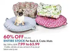 Boscov's Pet Beds & Crate Mats offer