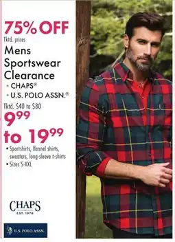 Boscov's Mens Sportswear Clearance offer