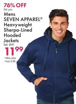 Boscov's Mens SEVEN APPAREL Heavyweight Sherpa-Lined Hooded Jackets offer