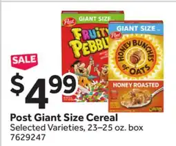 Stop&Shop Post Giant Size Cereal offer