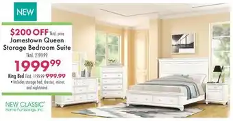 Boscov's Jamestown Queen Storage Bedroom Suite offer