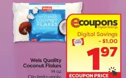 Weis Markets Weis Quality Coconut Flakes offer