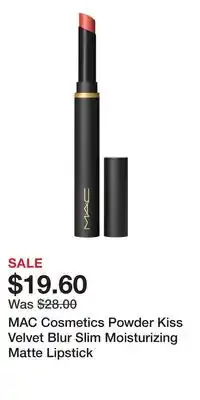 Nordstrom MAC Cosmetics Powder Kiss Velvet Blur Slim Moisturizing Matte Lipstick offer