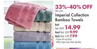Boscov's Imperial Collection Bamboo Towels offer