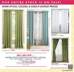 Boscov's DESIGNER & FASHION CURTAINS offer