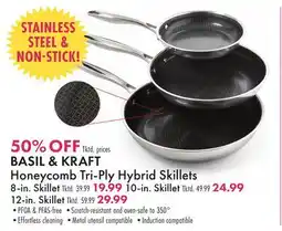 Boscov's BASIL & KRAFT Honeycomb Tri-Ply Hybrid Skillets offer