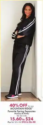 Boscov's MOUNTAIN RIDGE Favorite Spring Separates offer