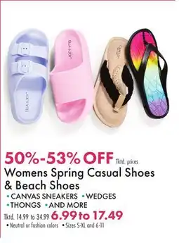 Boscov's Womens Spring Casual Shoes & Beach Shoes offer
