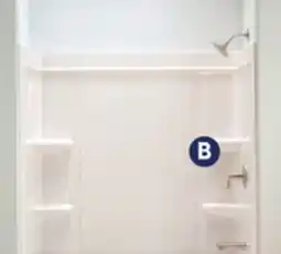 Lowe's Sterling 60-in L x 30-in W x 56.25-in H White 3-Piece Direct to Stud Bathtub Surround offer