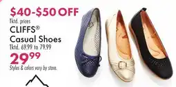 Boscov's CLIFFS Casual Shoes offer