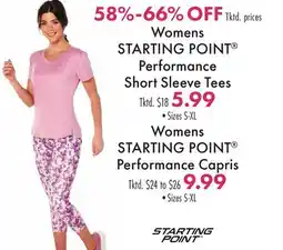 Boscov's Womens STARTING POINT Performance Short Sleeve Tees offer