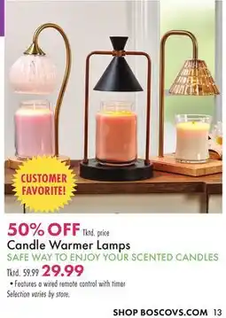 Boscov's Candle Warmer Lamps offer