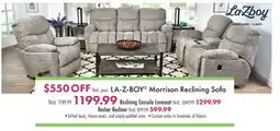 Boscov's LA-Z-BOY Morrison Reclining Sofa offer