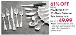 Boscov's PFALTZGRAFF 53-Piece Flatware Sets offer