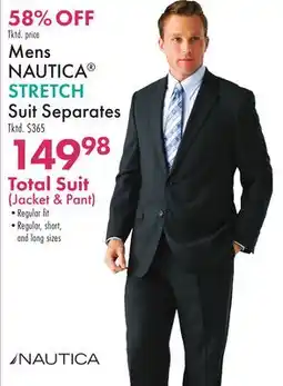 Boscov's Mens NAUTICA STRETCH Suit Separates offer