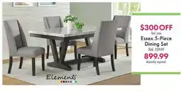 Boscov's Essex 5-Piece Dining Set offer