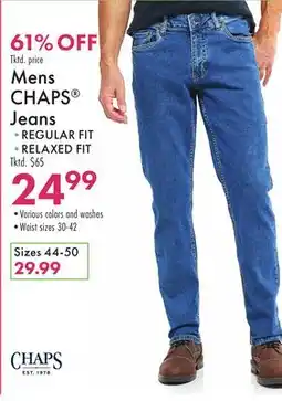 Boscov's Mens CHAPS Jeans offer
