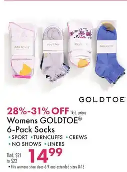Boscov's Womens GOLDTOE 6-Pack Socks offer