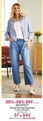Boscov's ARCHITECT Casual Spring Separates Womens & Petites offer