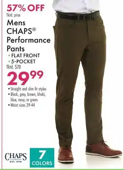 Boscov's Mens CHAPS Performance Pants offer