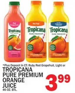 C Town TROPICANA PURE PREMIUM ORANGE JUICE offer