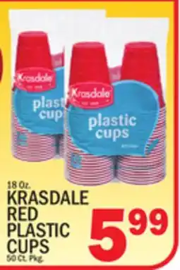 C Town KRASDALE RED PLASTIC CUPS offer
