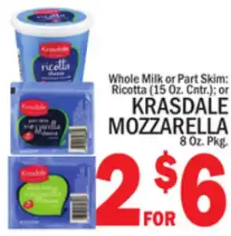 C Town KRASDALE MOZZARELLA 8 Oz. Pkg offer