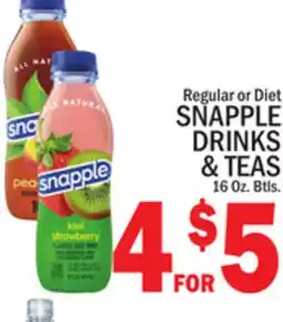 C Town SNAPPLE DRINKS & TEAS offer