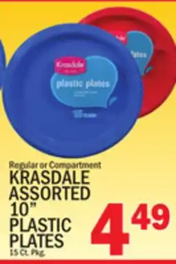 C Town KRASDALE ASSORTED 10 PLASTIC PLATES offer
