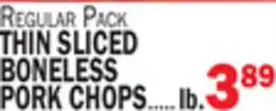 C Town THIN SLICED BONELESS PORK CHOPS offer