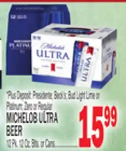 C Town MICHELOB ULTRA BEER 12 Pk. 12 Oz. Btls. or Cans offer