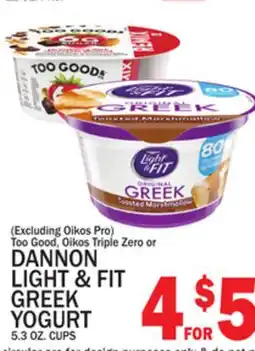 C Town DANNON LIGHT & FIT GREEK YOGURT offer